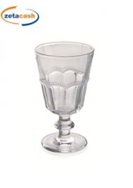 CALICE IN VETRO TRASPARENTE CON LAVORAZIONE IN RILIEVO