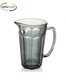 BROCCA IN VETRO GRIGIO CON LAVORAZIONE IN RILIEVO