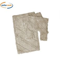 PARURE 3 PEZZI TAPPETO BAGNO IN SPUGNA COTONE JACQUARD