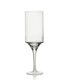 VASO IN VETRO TRASPARENTE FORMA CILINDRO CON STELO H 50