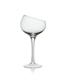 VASO IN VETRO TRASPARENTE FORMA COGNAC SVASATO H 40