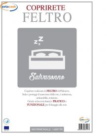 COPRIRETE IN FELTRO MATRIMONIALE 160 X 190 CM