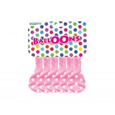 PALLONCINI IN LATTICE 5 PEZZI ROSA POIS