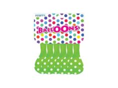 PALLONCINI IN LATTICE VERDI POIS 5 PEZZI
