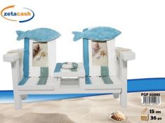 PORTA FOTO CORNICE PANCA DECORAZIONE MARINARA 15X7XH9.5 CM