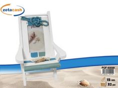 PORTA FOTO CORNICE SEDIA LEGNO 11X11XH16 CM