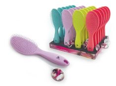 SPAZZOLA OVALE SOFT-TOUCH COLORI ASSORTITI.