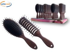 SPAZZOLA PER CAPELLI MONOBLOCCO EFFETTO LEGNO