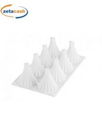 STAMPO IN SILICONE BIANCO A FORMA CONICA ALLUNGATA DIAM 7XH8