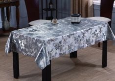 TOVAGLIA CERATA SILVER CON ROSE DISEGNATE CM 140