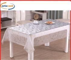 TOVAGLIA TRASPARENTE CON FIORI SATINATO VEND A METRO