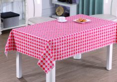 TOVAGLIA CERATA A QUADRETTI ROSSI CM 140