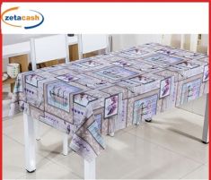 TOVAGLIA IN PVC MOD SHABBY CON STAMPA IN 3D FIORI VEND A MT