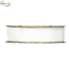 NASTRO GOLD CON ORGANZA BIANCO 20 METRI