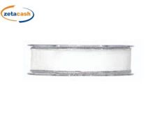 NASTRO ORGANZA BIANCO CON BORDO SILVER 25 MM X 20 MT