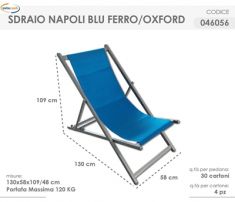 SDRAIO A 3 POSIZIONI IN ALLUMINIO E TEXTILENE BLU