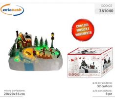 GIOSTRINA CON BIMBI CHE PATTINANO CM 20X20X16