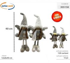 FATINA BIANCO E GRIGIO CON LUCE 12 X 8 X 40