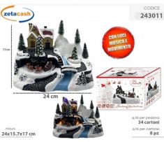 GIOSTRINA CON ALBERI LUCI SUONI E MOVIMENTI CM24X16X17