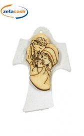 APPLICAZIONE TAO IN LEGNO CON FAMIGLIA H 4 CM 12 PEZZI