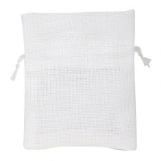 SACCHETTO 10 PZ. TELA BIANCO 9 x 12 CM