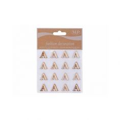 LETTERE IN LEGNO ADESIVI 16 PEZZI LETTERA "A"