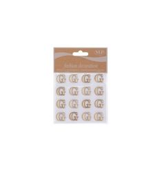 LETTERE IN LEGNO ADESIVI 16 PEZZI LETTERA G