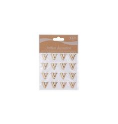 LETTERE IN LEGNO ADESIVI 16 PEZZI LETTERA V