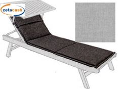 MATERASSINO PER LETTINO SPIAGGIA SFODERABILE GRIGIO