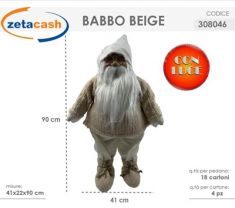 BABBO NATALE BEIGE IN PELLICCIA