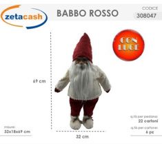 BABBO NATALE BIANCO CON LUCI
