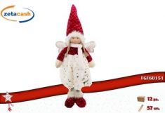 FATINA NATALIZIA CON ALI E CAPPELLO ROSSO