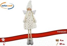 FATINA ALZATA IN TESSUTO BIANCO ORO