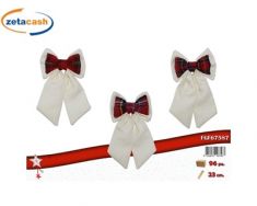 FIOCCO IN TESSUTO BIANCO SCOZZESE H 13