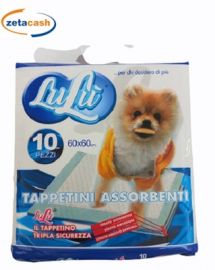 TAPPETINI ASSORBENTI TRIPLA SICUREZZA 60 X 60 CM 10 PEZZI