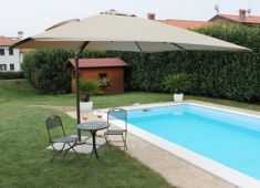 OMBRELLONE MERCURIO 3X4 CON PALO NERO TELO BEIGE 2.66X3MT