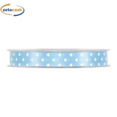 NASTRO AZZURRO CUORICINI BIANCHI H1,5CMX45MT