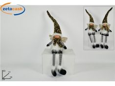 BAMBOLA NATALIZIA NERA E ORO