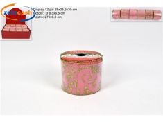 NASTRO NATALIZIO ROSA E ORO IN VELLUTO