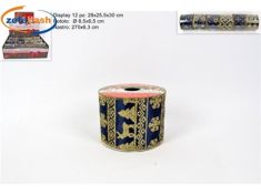 NASTRO NATALIZIO BLU SCURO E ORO