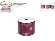 NASTRO NATALIZIO IN VELLUTO BORDEAUX