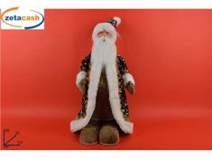 BABBO NATALE CON ABITO NERO CON PAILETTES ORO