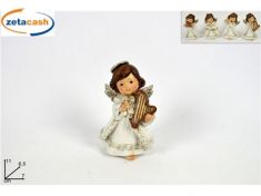 ANGELO MUSICA VESTITO BIANCO GLITTER H 12 CM 4 ASS