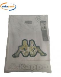 T SHIRT UOMO MEZZA MANICA KAPPA LOGO DIOSERBAT BIANCA