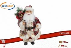BABBO NATALE CON LED SCOZZESE H 60 CM