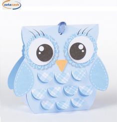 CONF 10 SCATOLINE GUFO CELESTE H9X11CM