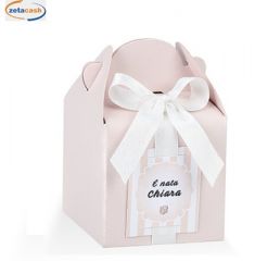 CONF 10 SCATOLINE SCRIGNO ROSA NASTRO E TARGHETTA