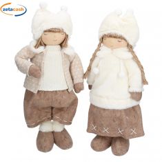 BAMBOLA NATALIZIA CREMA CON GAMBE ALLUNGABILI