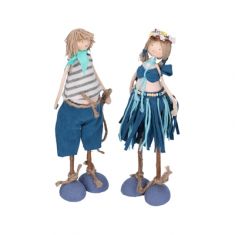 DECORAZIONE MARE IN TESSUTO BLU AZZURRO