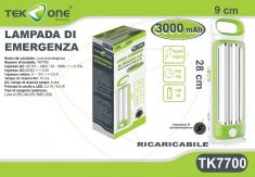 LAMPADA DI EMERGENZA MULTIFUNZIONE RICARICABILE 3000 mAh
